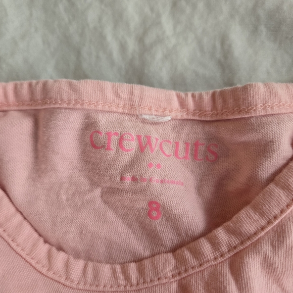 Crewcuts Girls Sleeveless Summer Dress Coral Pink Tiered Colorblock 8 - Picture 3 of 7